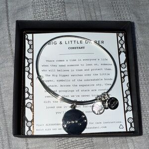 Alex and Ani Black and Silver Charm Bracelet